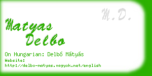 matyas delbo business card